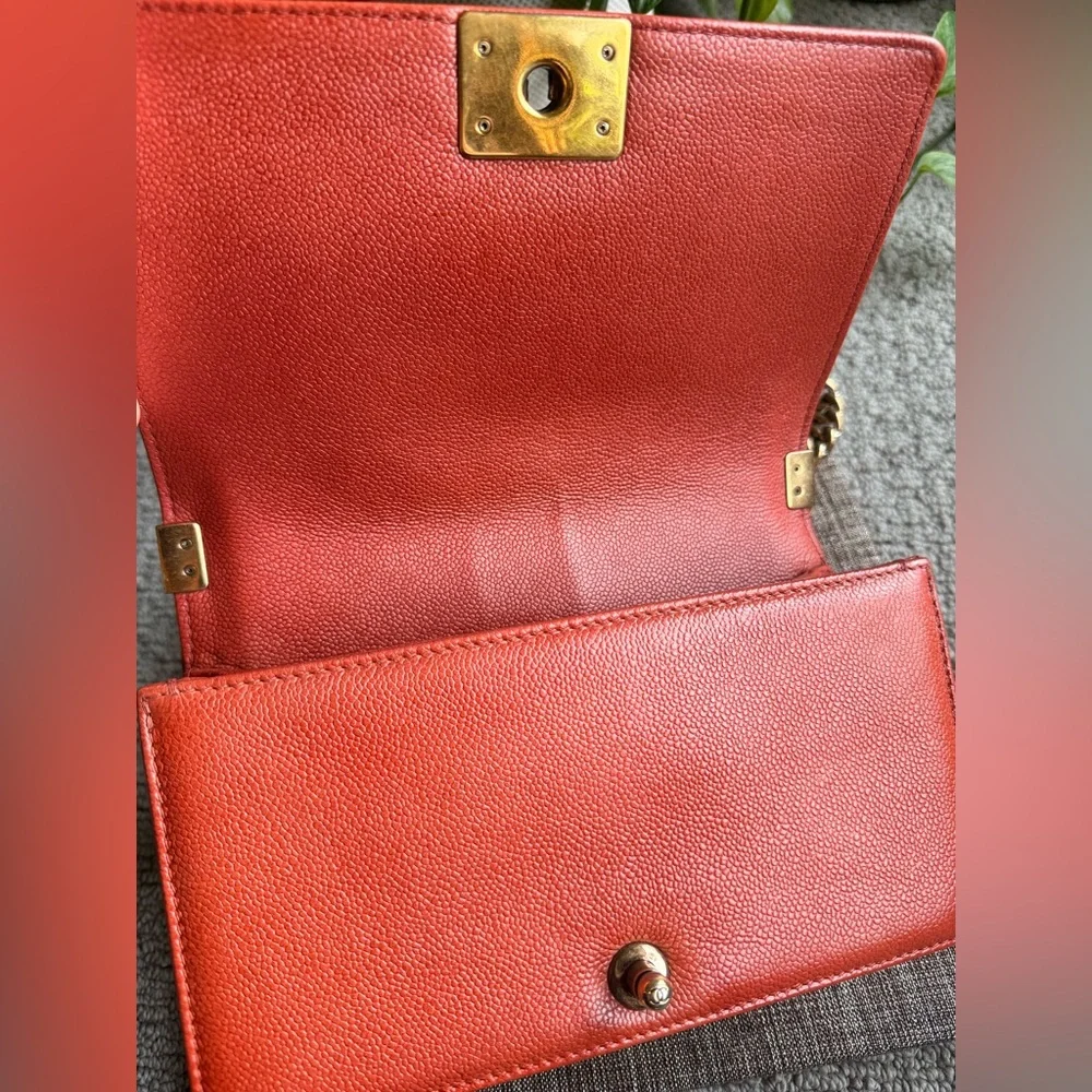 Rare Cognac Medium Chanel Boy Bag - Picture 10 of 14